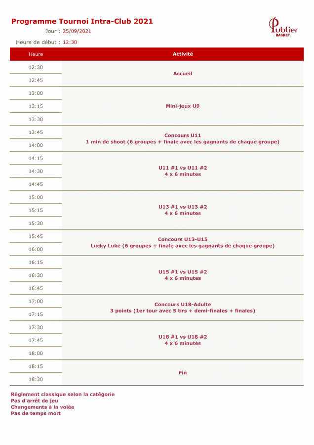 Programme tournoi 2021-1